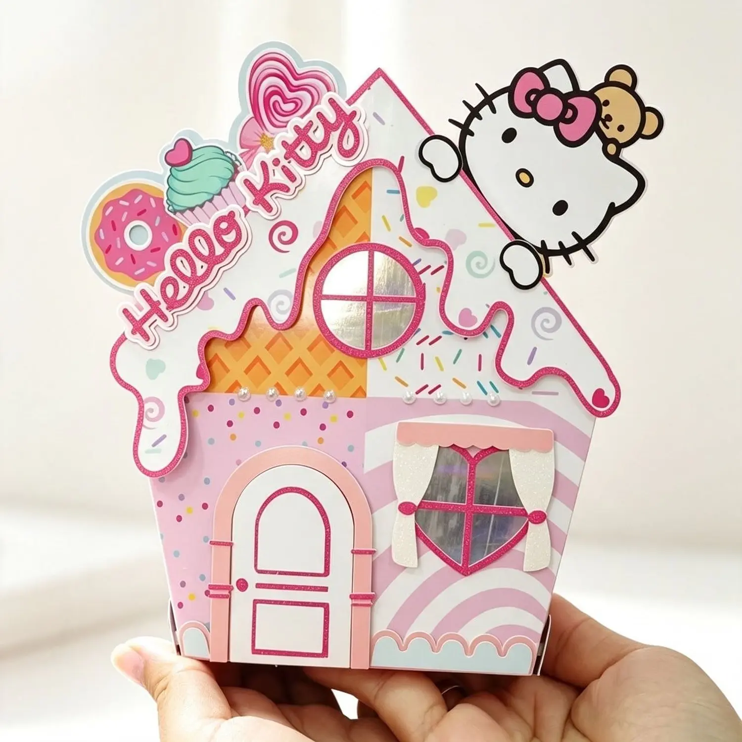 Arquivo Caixa Casinha Hello Kitty - Pdf e Studio 2