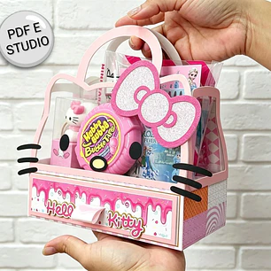Arquivo Caixa Clássica Bolsa Hello Kitty Com Gaveta - Pdf e Studio