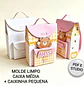 Arquivo Caixa Mochila - Tamanho  Caixinha e Média - Molde Limpo - Pdf e Studio - Thumbnail 1