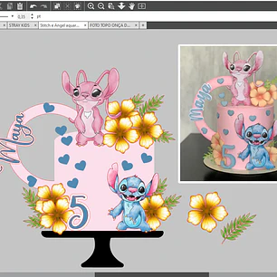 Arquivo Topo Stitch e Angel Flor Realista