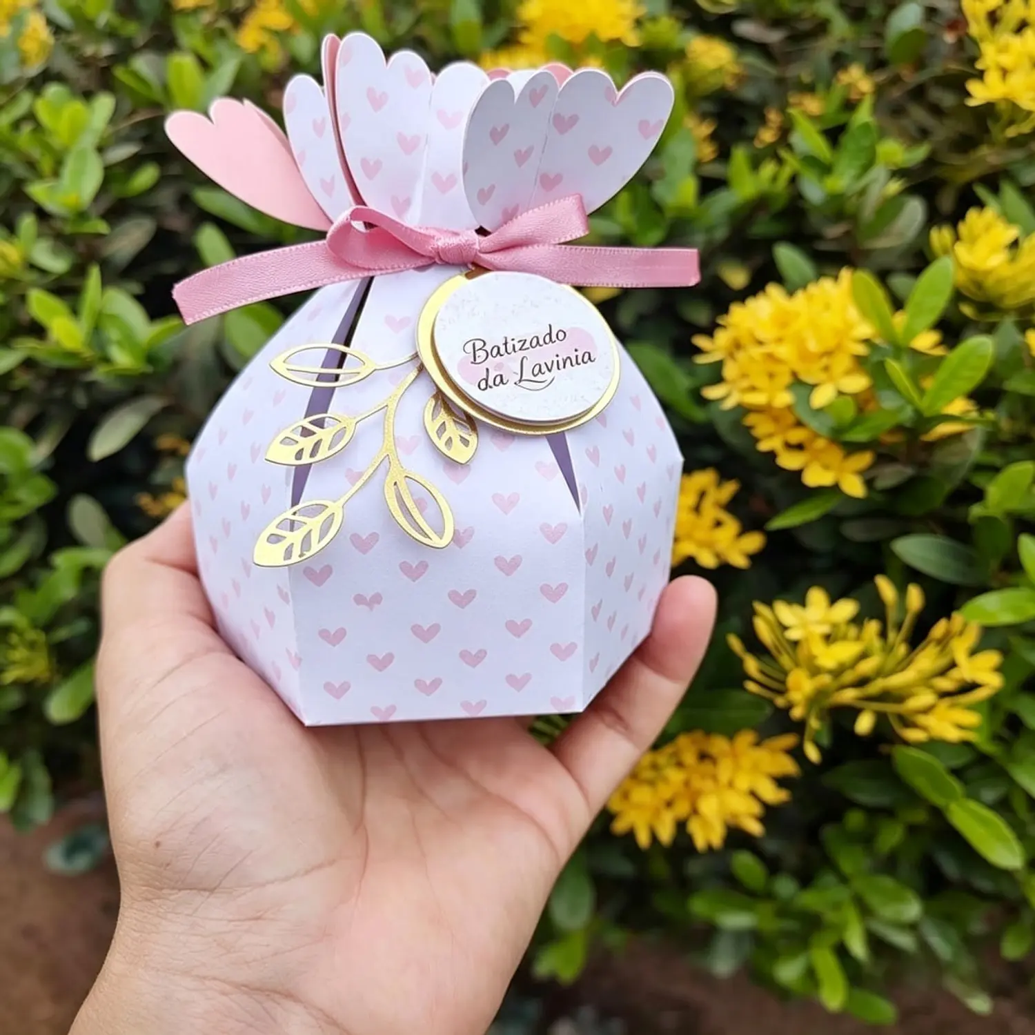 Arquivo Caixinha Flor Love - Molde Limpo - Pdf e Studio