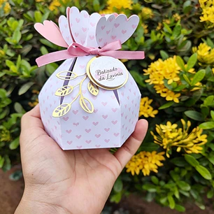 Arquivo Caixinha Flor Love - Molde Limpo - Pdf e Studio