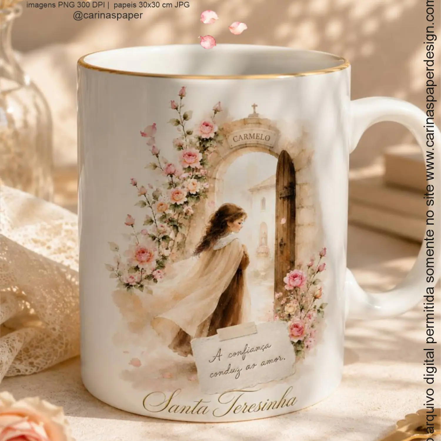 Kit Digital Santa Teresinha - Carinas Paper 7