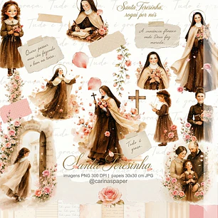 Kit Digital Santa Teresinha - Carinas Paper