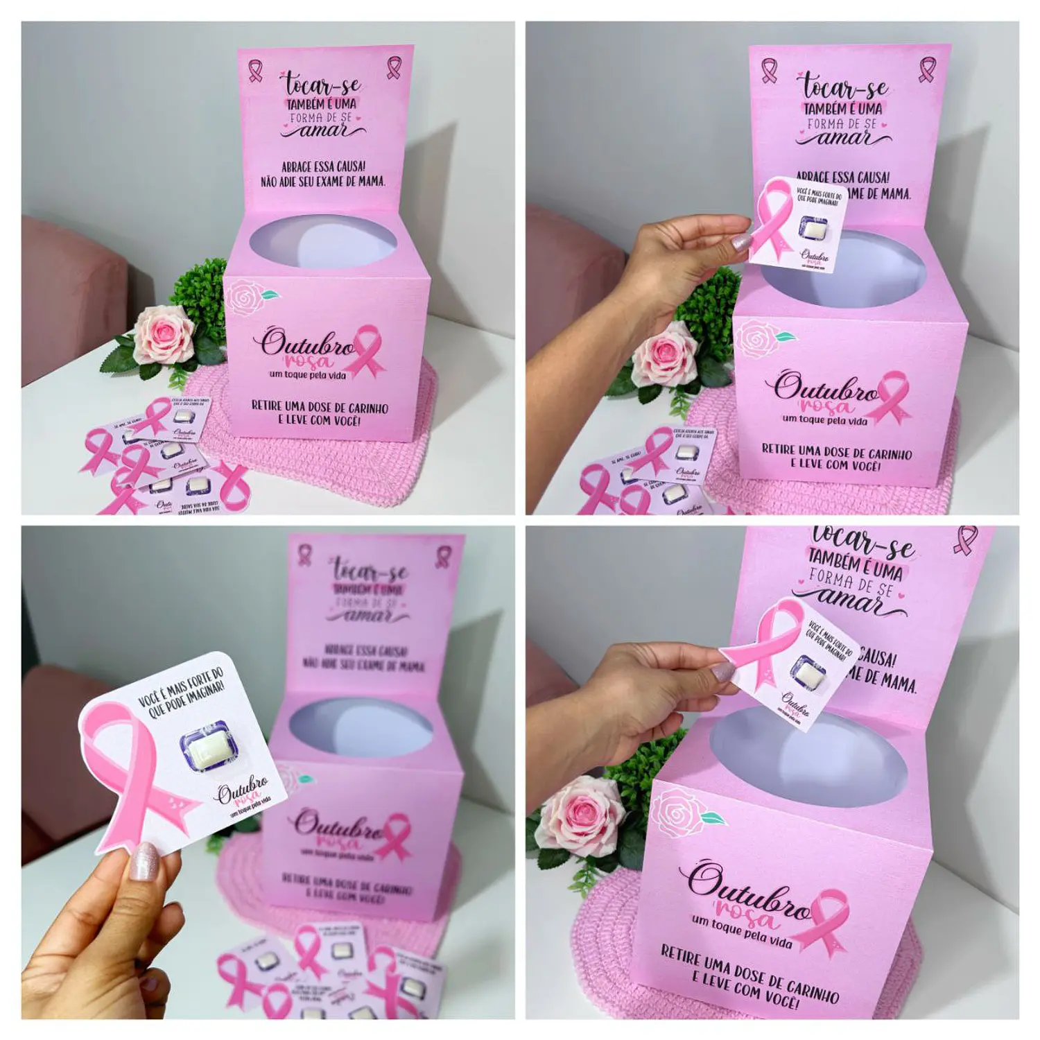 Arquivo Caixa Interativa Com Card Outubro Rosa - Pdf e Studio 1