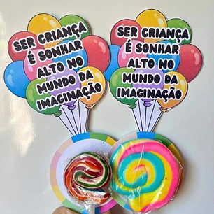 Arquivo Card Pirulito Editável  - Pdf e Studio