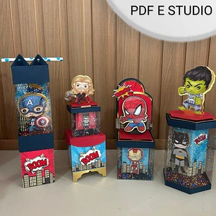 Arquivo Super Heróis Cute Shaker - Pdf e Studio