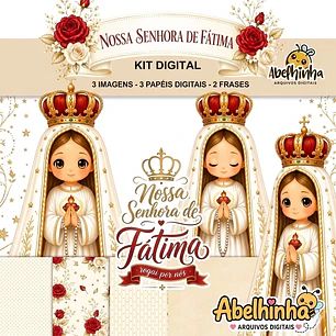 Kit Digital Nossa Senhora De Fátima - Png - Abelhinha