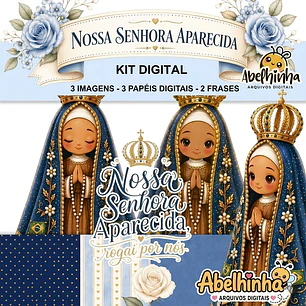 Kit Digital Nossa Senhora Aparecida - Png - Abelhinha