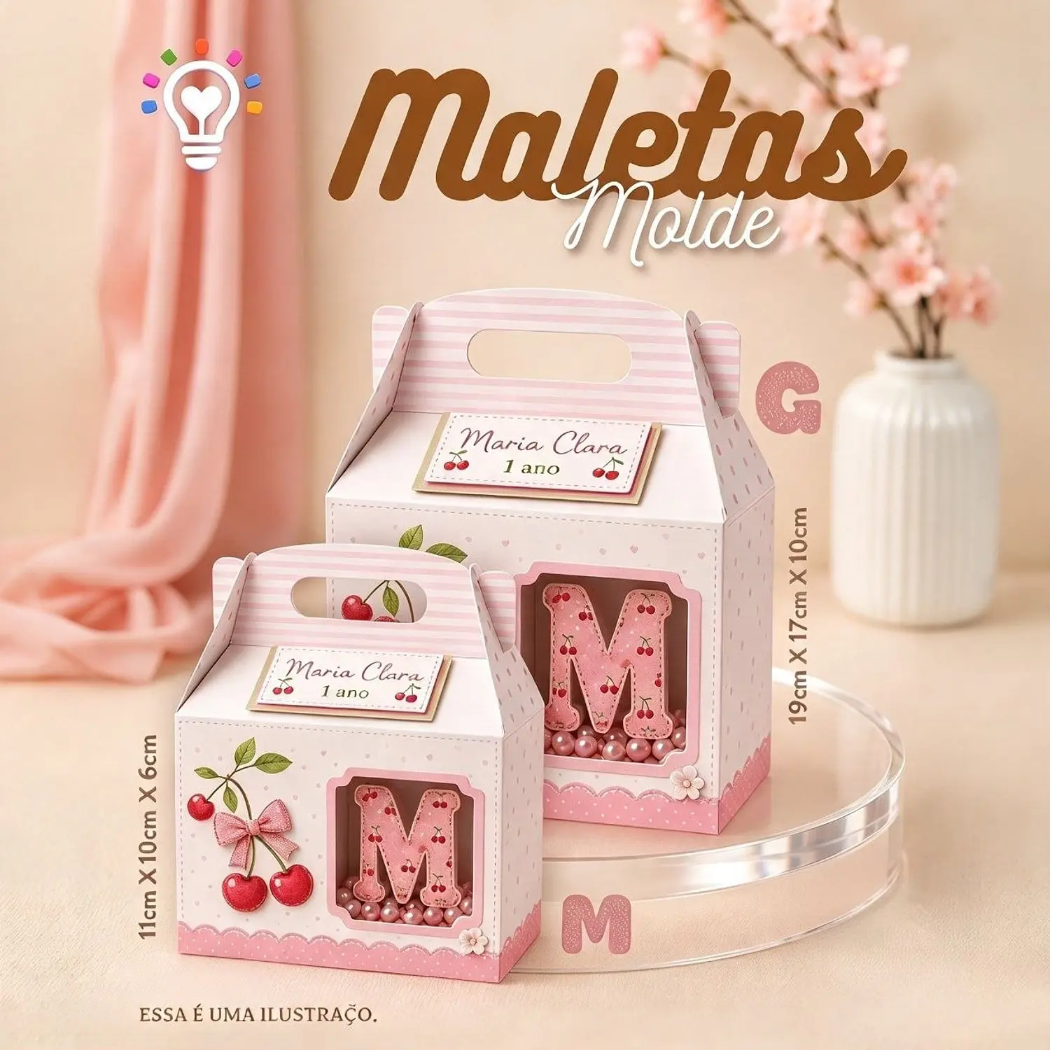Arquivo Caixa Maleta - Molde Limpo - Criar bv