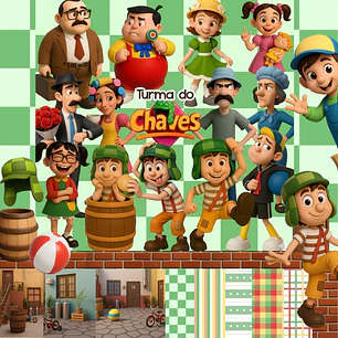 Kit Digital Turma Do Chaves - Ilustração Realista