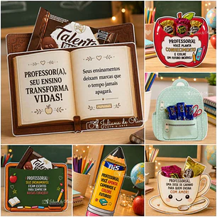 Arquivo Arte Digital 10 Cartões Porta Mimos - Dia Dos professores - Pdf