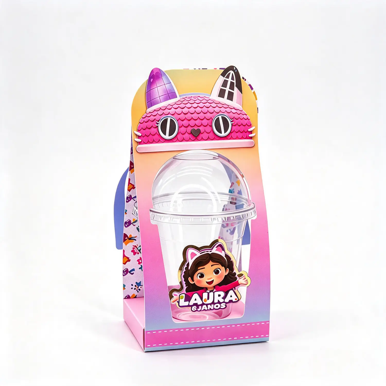 Arquivo Caixa Copo Bolha Da Gabby 350ml - Pdf e Studio 2