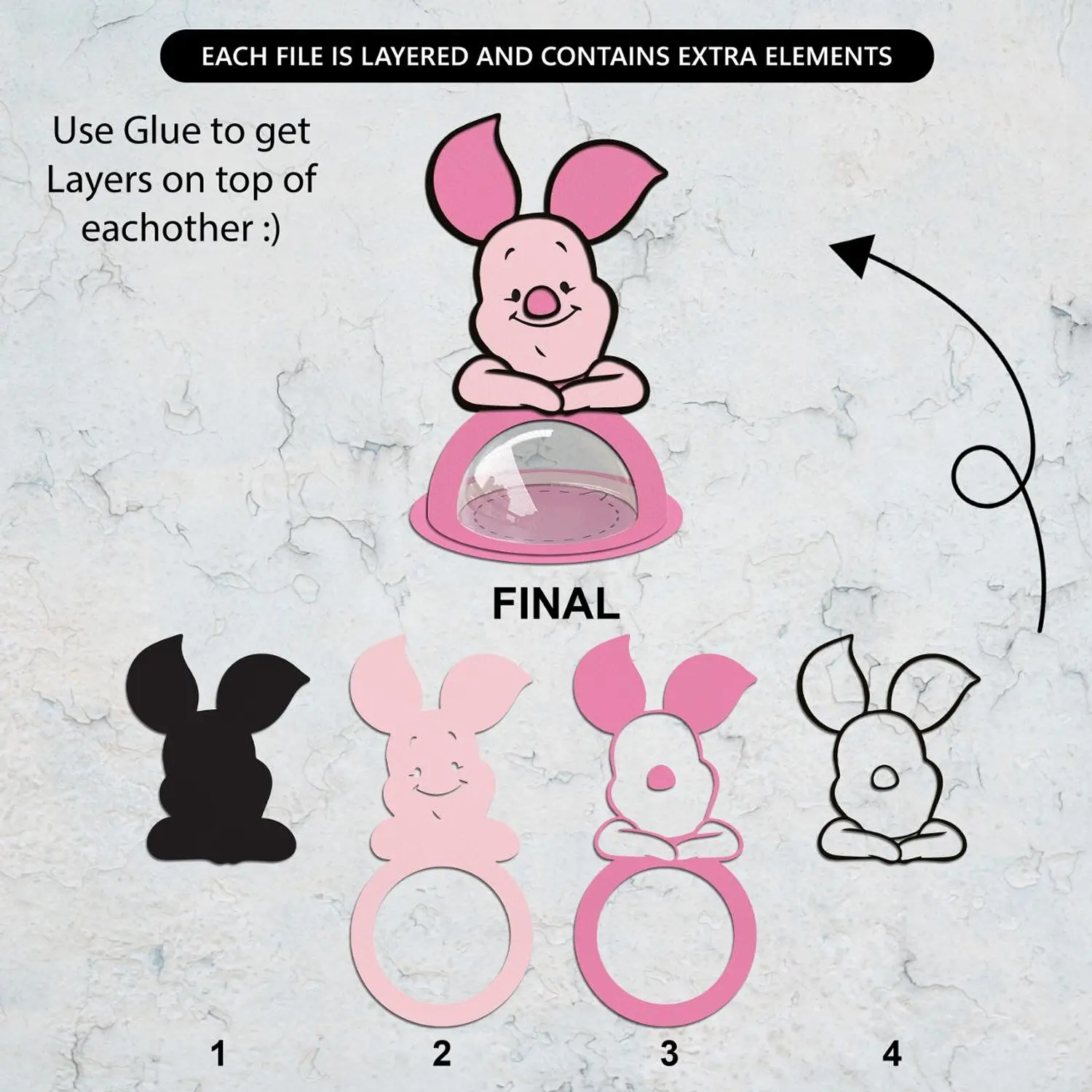 Arquivo Kit Cúpulas Porta Doces Ursinho Pooh e Amigos 5