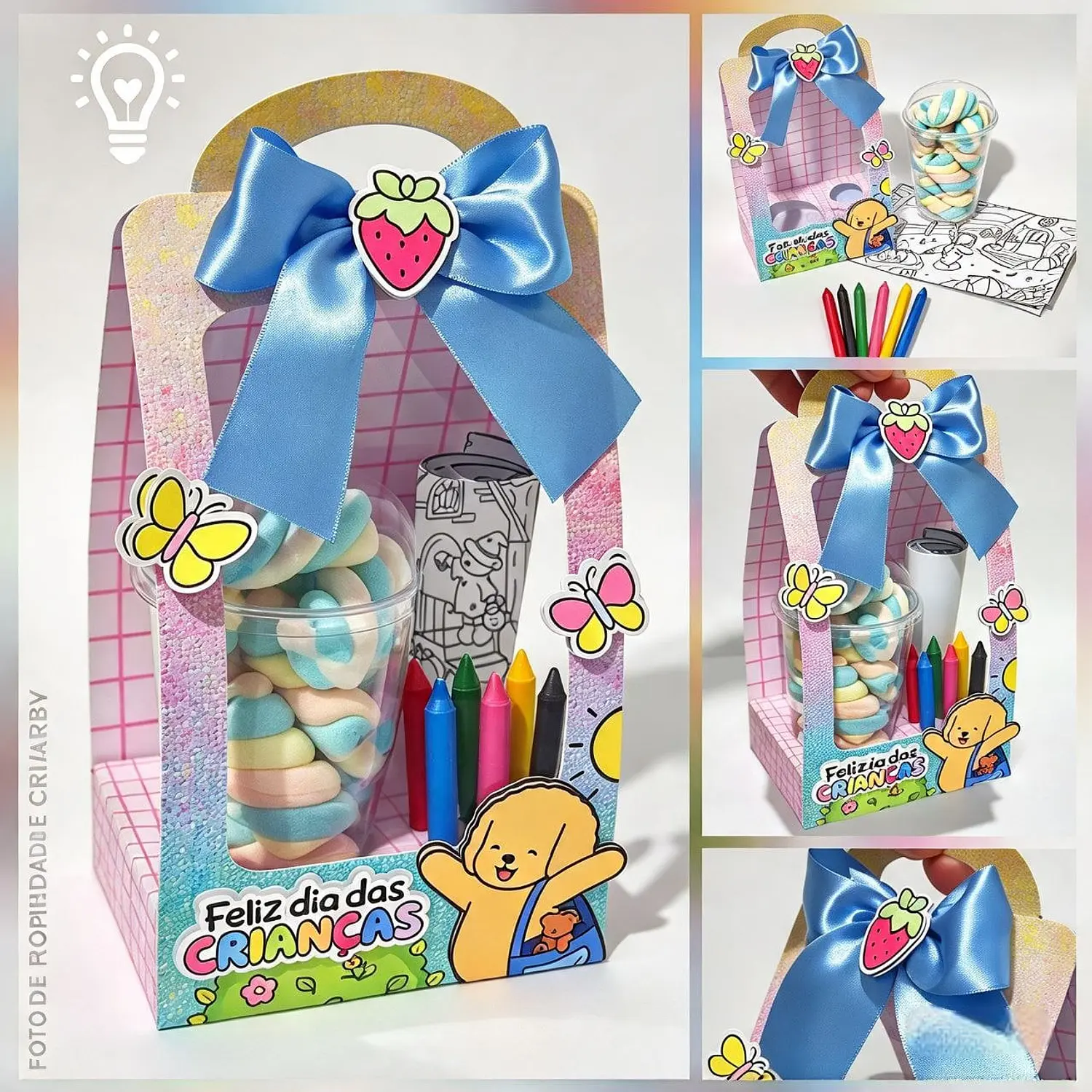 Arquivo Caixa Copo Bolha - Kit Pintura Dia Das Crianças - Pdf e Studio - Criar bv 2