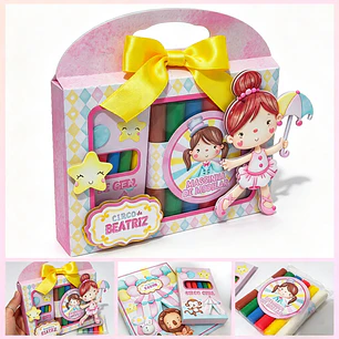 Arquivo Caixa Diversão - Kit Atividades Pintura Circo Rosa - Pdf e Studio