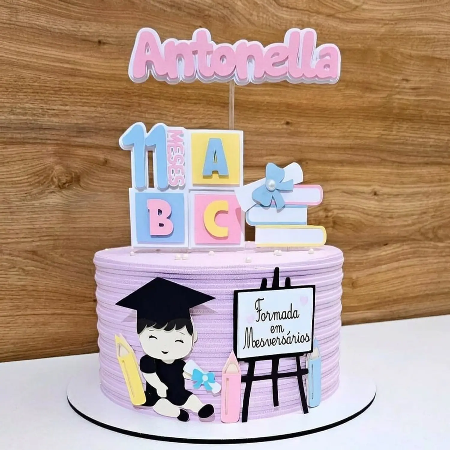 Arquivo Topo Abc Bebê Formanda Mesversario Cubo 3D