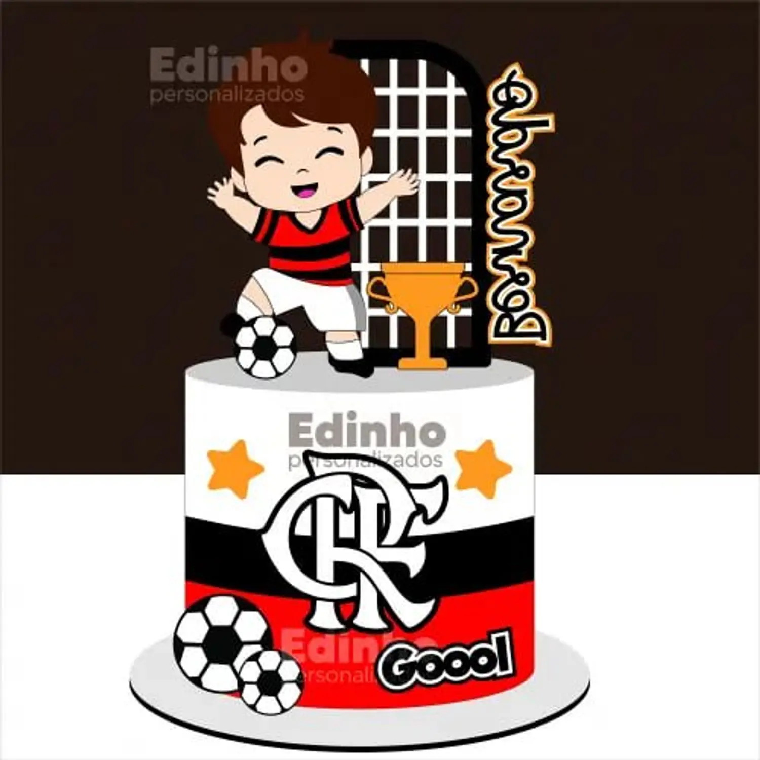 Arquivo Topo Menino Flamengo Em Camadas - Edinho 2