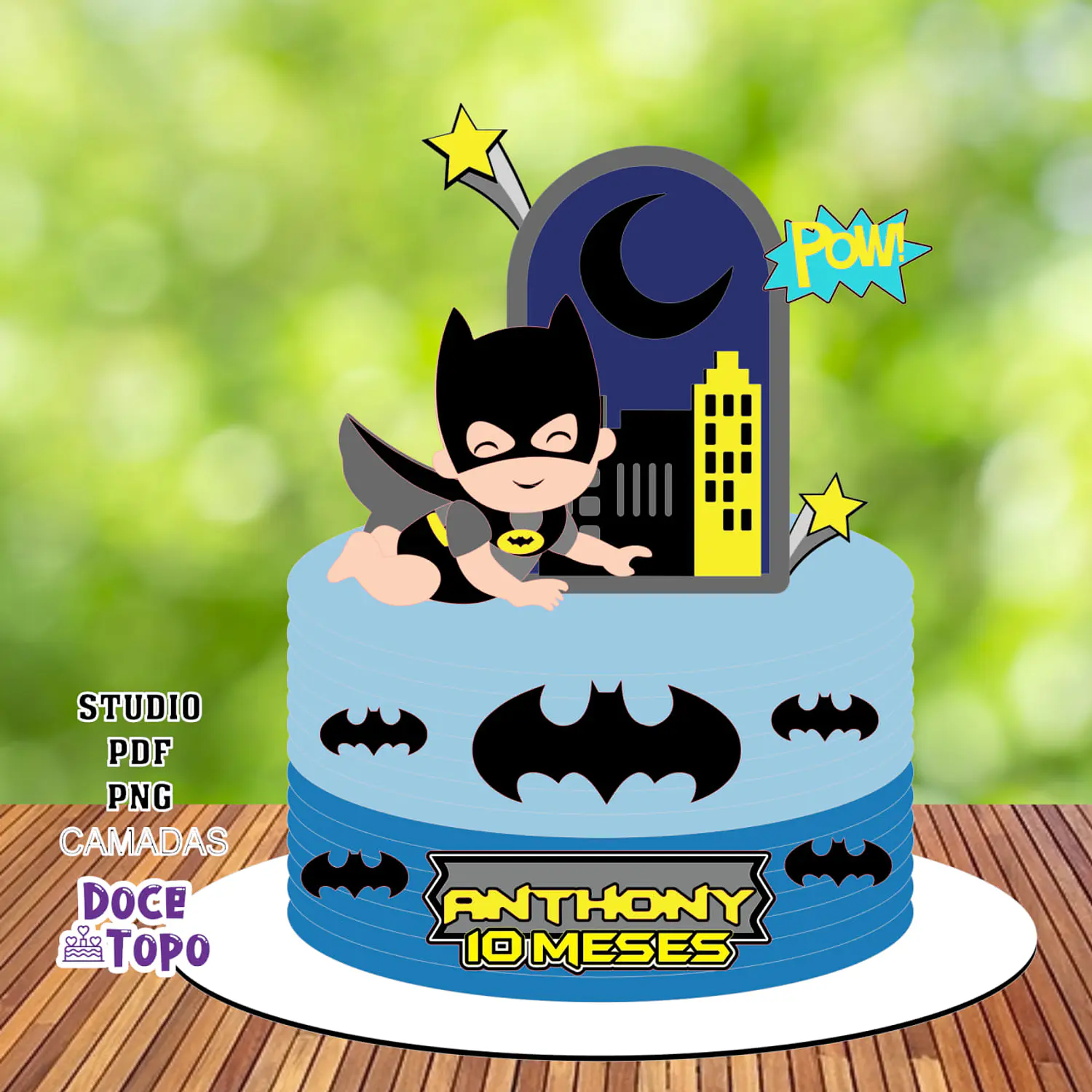 Arquivo Topo Bebê Batman - Pdf e Studio - Doce Topo 2