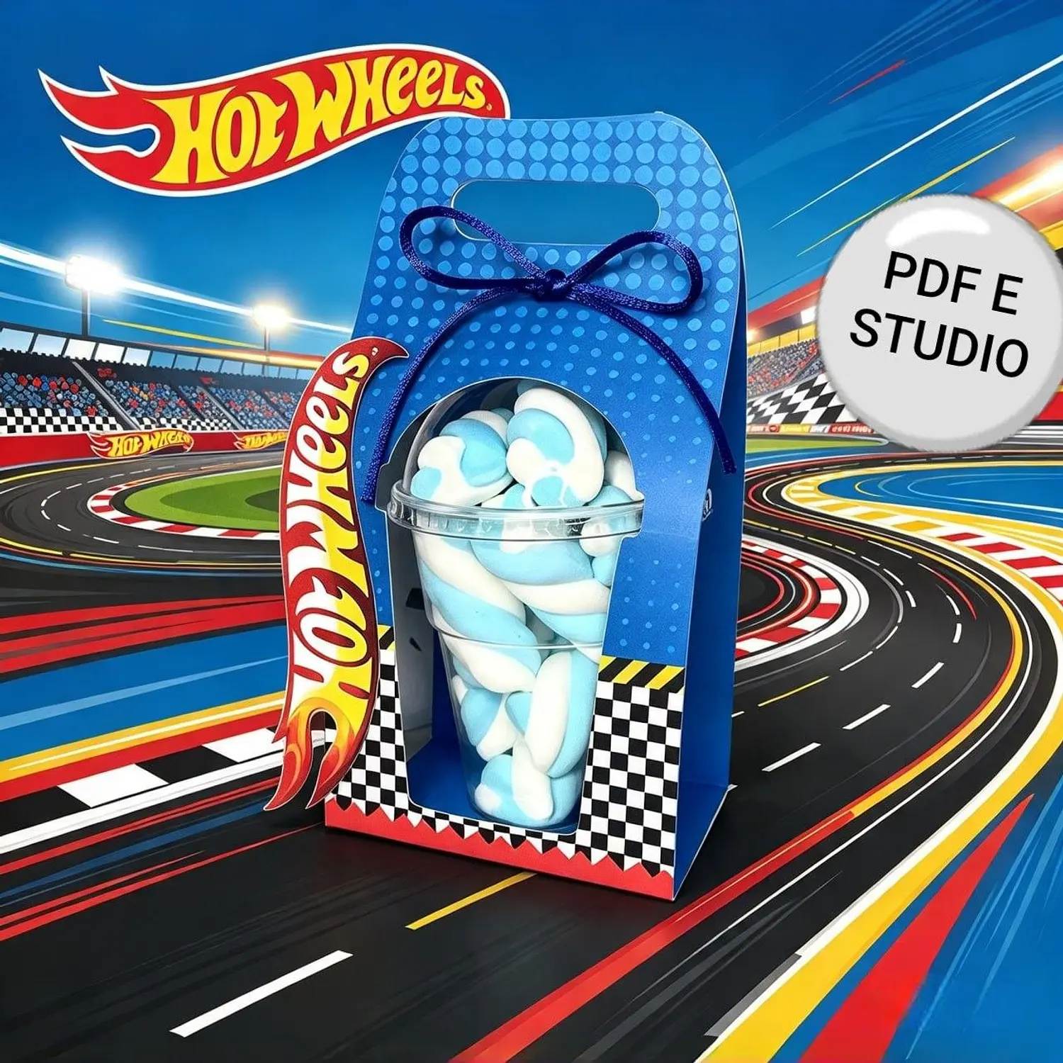 Arquivo Caixa Hot Wheels Copo Bolha / Copo da Felicidade 250ml e 500ml - Pdf e Studio