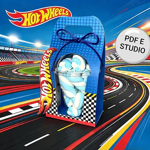 Arquivo Caixa Hot Wheels Copo Bolha / Copo da Felicidade 250ml e 500ml - Pdf e Studio