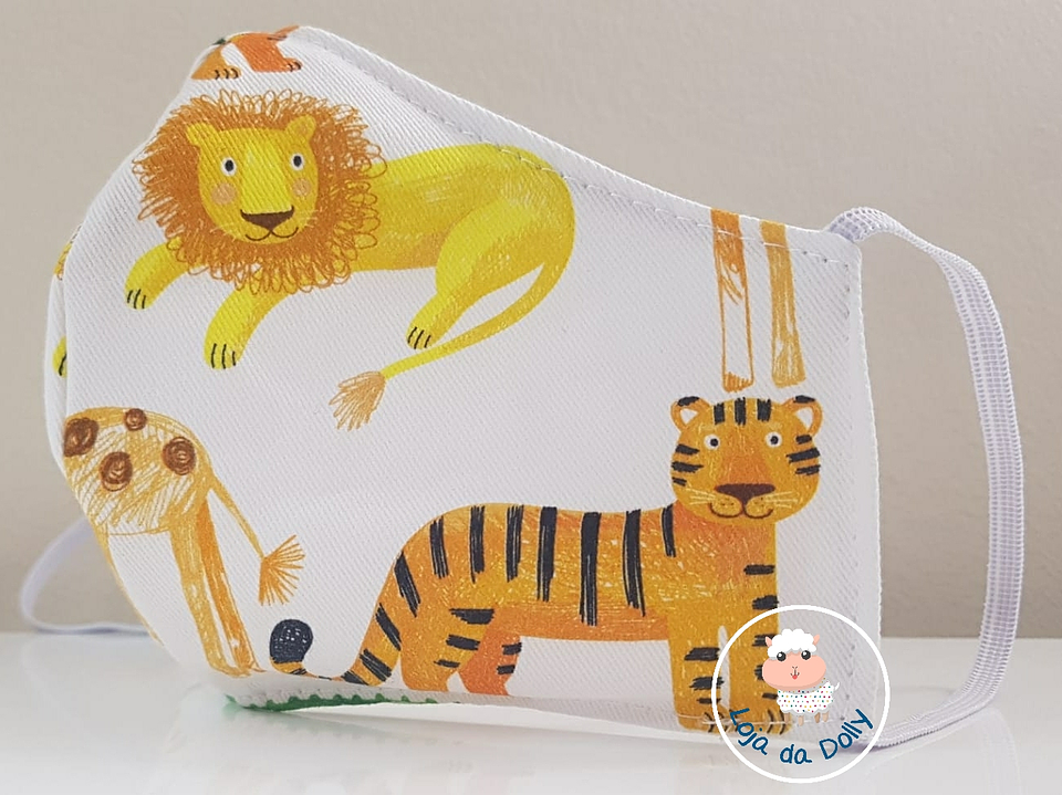 Máscara Reutilizável ANIMAIS DA SELVA 1