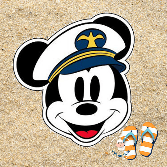 Toalha Praia Formato MICKEY MARINHEIRO 