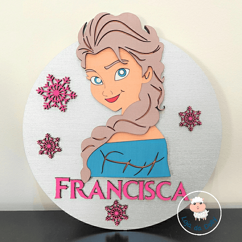 Placa FROZEN Quarto Porta Personalizada