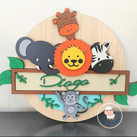 Placa ZOO Quarto Porta Personalizada