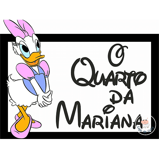 Placa MARGARIDA RECTANGULAR Quarto Porta Personalizada (várias opções)