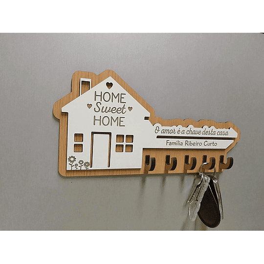 Chaveiro de Parede HOME SWEET HOME 2 (várias opções)