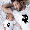 T-shirt INSEPARÁVEIS SILHUETA HOMEM COM CRIANÇAS (várias opções textos e desenhos) - Criança e Adulto