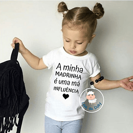 T-shirt MÁ INFLUÊNCIA (várias opções) - Criança e Adulto