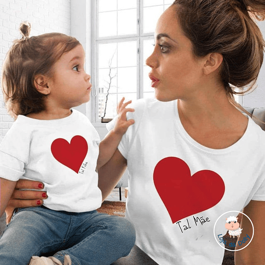 T-shirt CORAÇÃO (várias opções) - Criança e Adulto