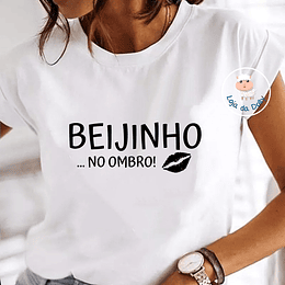 T-shirt BEIJINHO NO OMBRO (várias opções) - Adulto