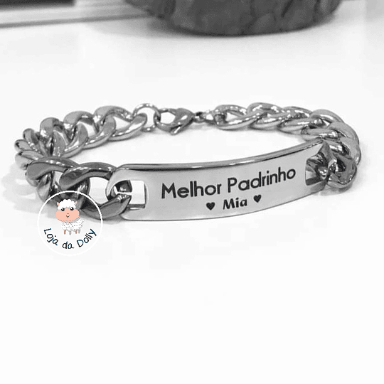 Pulseira QUALQUER TEXTO Personalizada por ti (aço) - Adulto