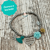 Pulseira QUALQUER TEXTO CORAÇÃO Personalizada por ti (aço) - Adulto