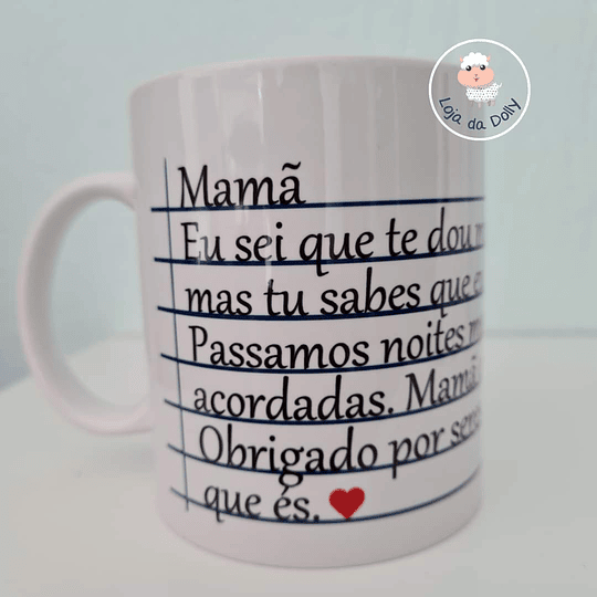 Caneca CARTA Personalizada - ESCREVE O TEU TEXTO