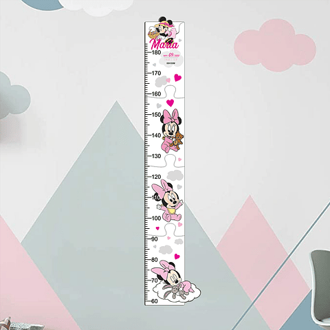 Régua Crescimento MINNIE Personalizada
