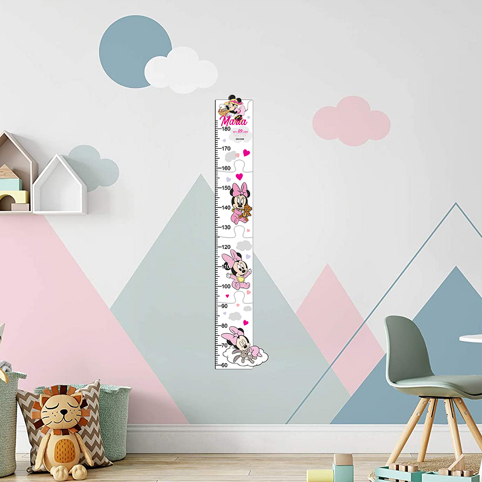 Régua Crescimento MINNIE Personalizada 3