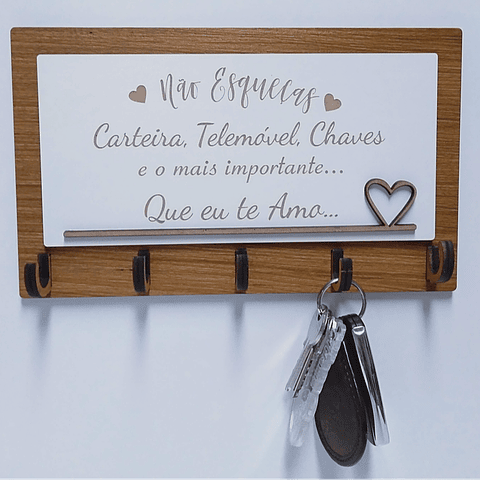 Chaveiro de Parede NÃO ESQUEÇAS Personalizado (várias opções)