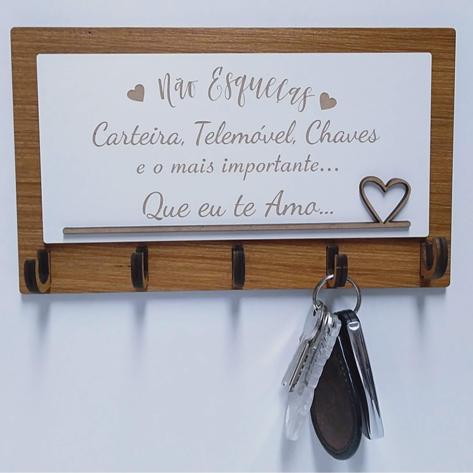 Chaveiro de Parede NÃO ESQUEÇAS Personalizado (várias opções) 1