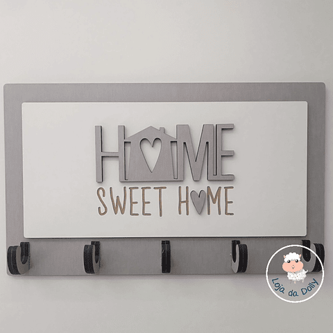 Chaveiro de Parede HOME SWEET HOME  Personalizado (várias opções)