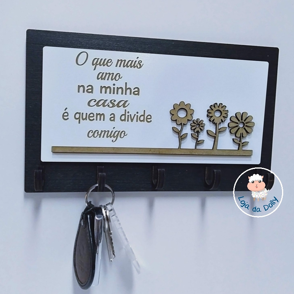 Chaveiro de Parede FLORES Personalizado (várias opções) 2