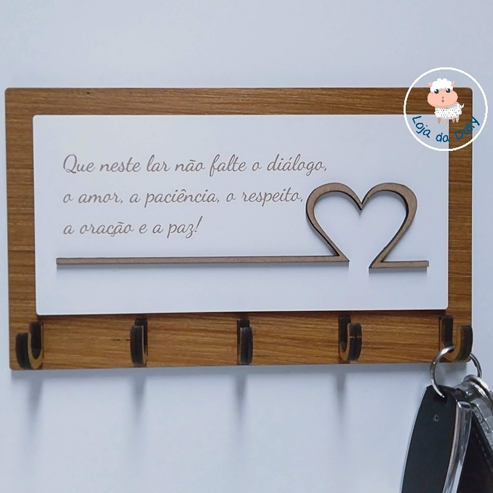 Chaveiro de Parede CORAÇÃO Personalizado (várias opções) 1