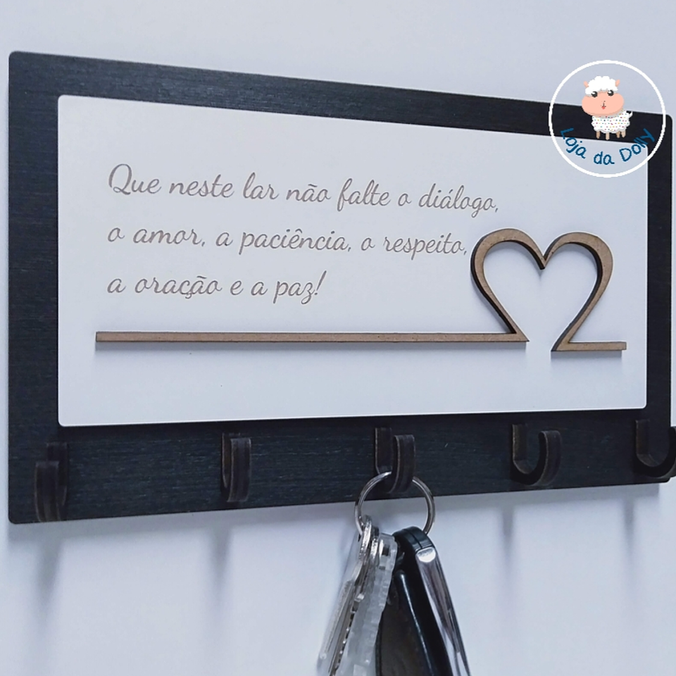 Chaveiro de Parede CORAÇÃO Personalizado (várias opções) 2