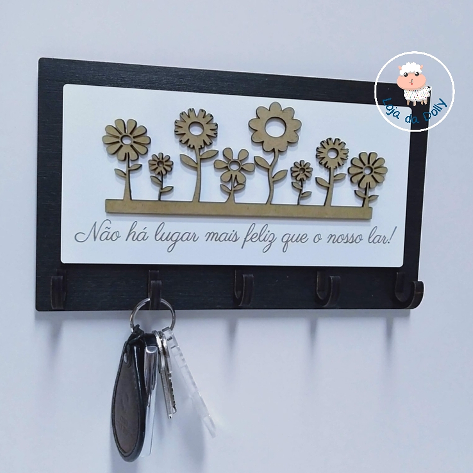 Chaveiro de Parede FLORES 2 (várias opções) 2