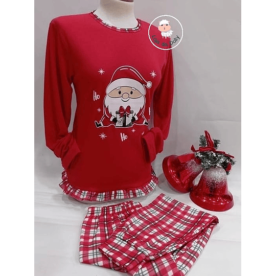 Pijama Natal HO HO HO Vermelho - Criança e Adulto (várias opções))