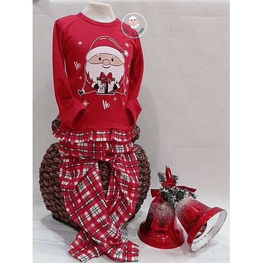 Pijama Natal HO HO HO Vermelho - Criança e Adulto (várias opções))