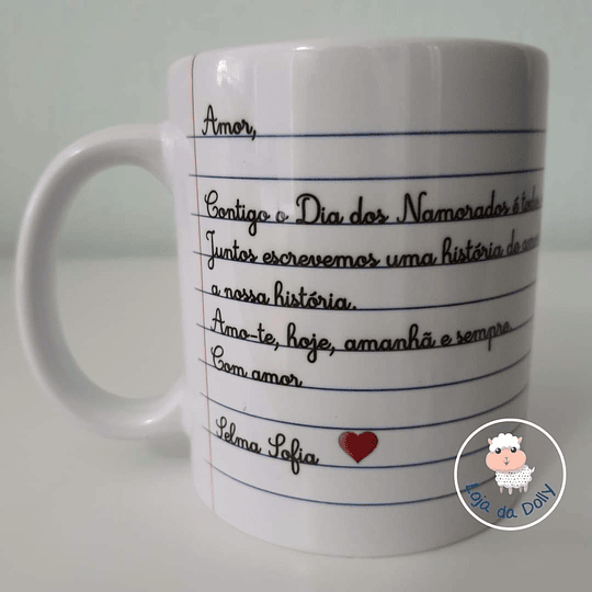 Caneca CARTA Personalizada - ESCREVE O TEU TEXTO